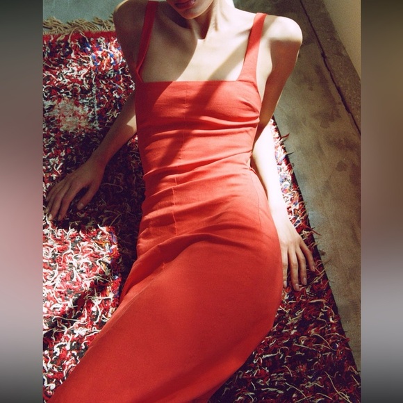 NWT Zara open back midi dress - Picture 2 of 7